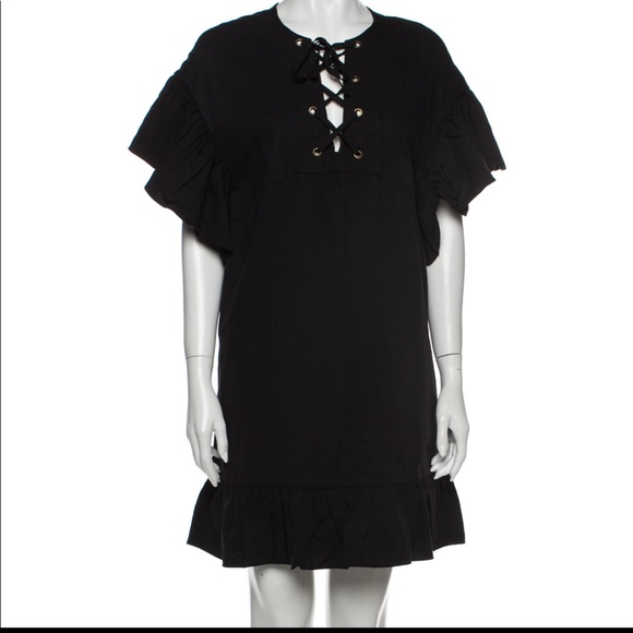 Ulla Johnson Black Mini Ruffled Tassel Dress XS/2 - Picture 3 of 4